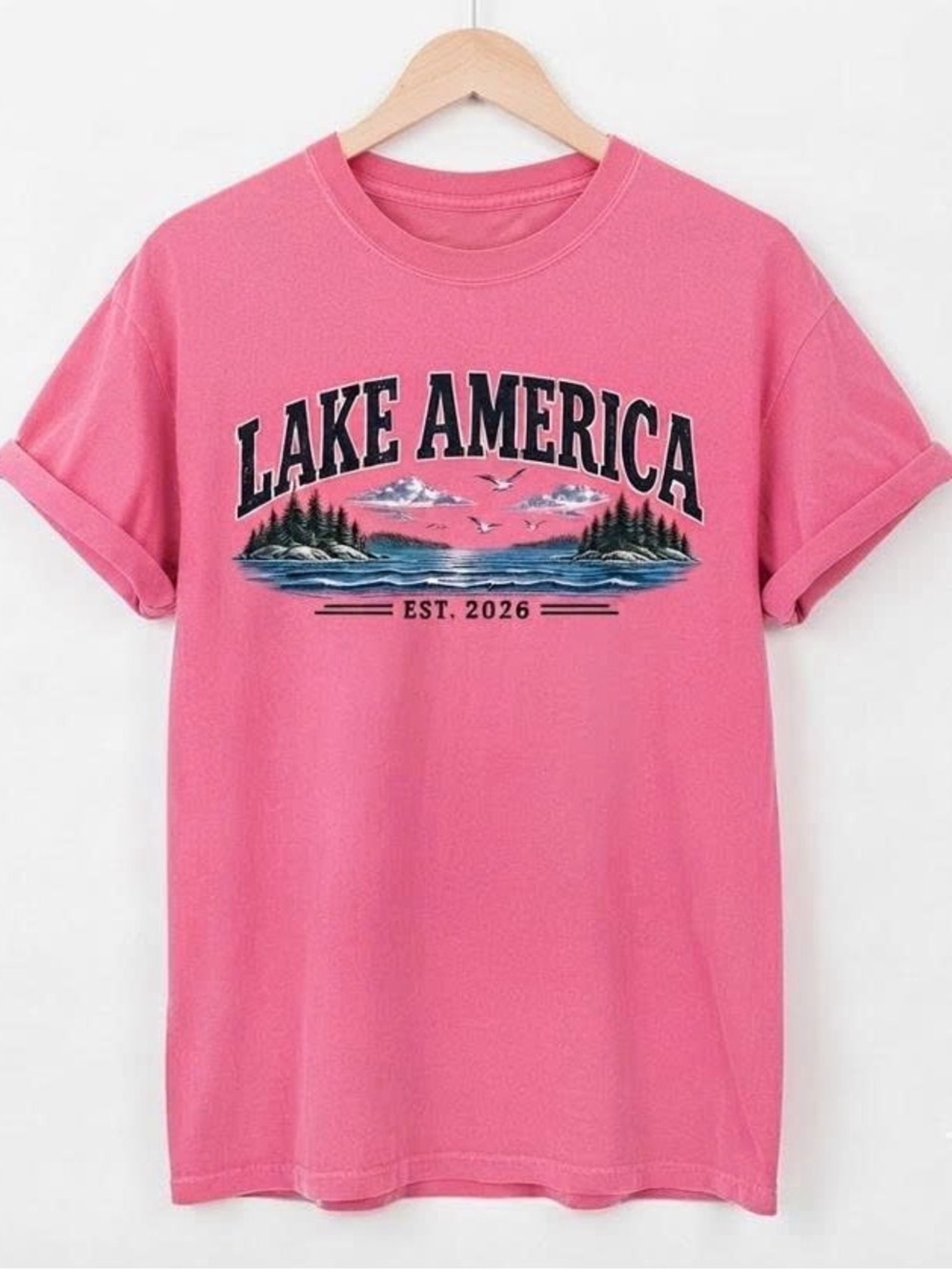 Pink Lake America Graphic Tee